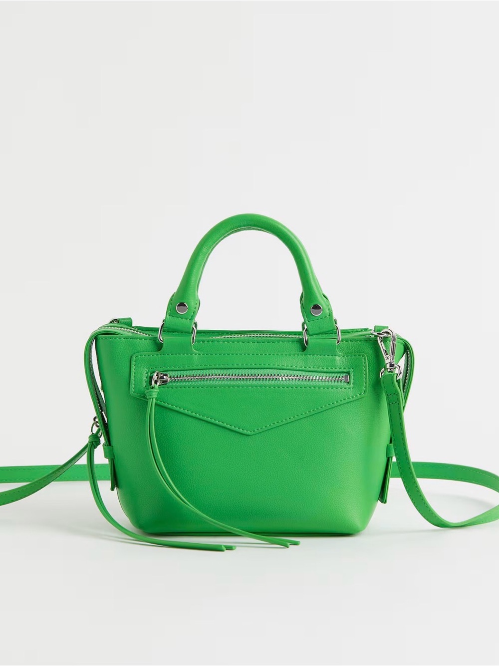H&M Bright Green Mini Satchel with Top Handle